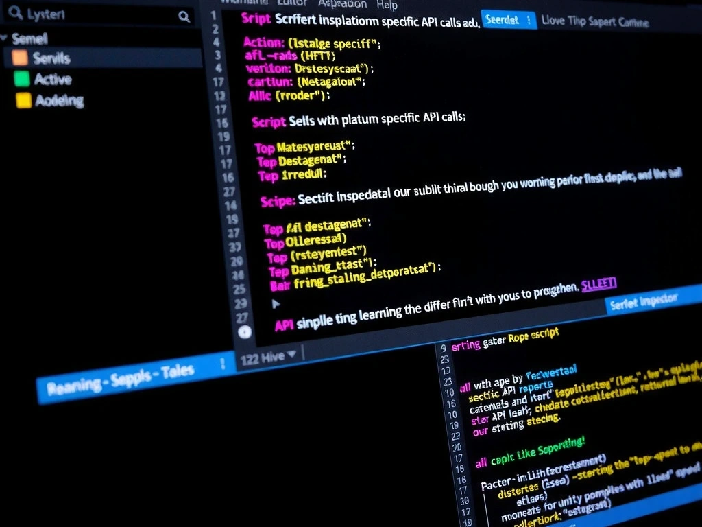Unity Editor interface showing a commented code snippet on platform APIs